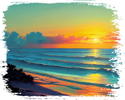 (204-04) Sunset Beach Landscape