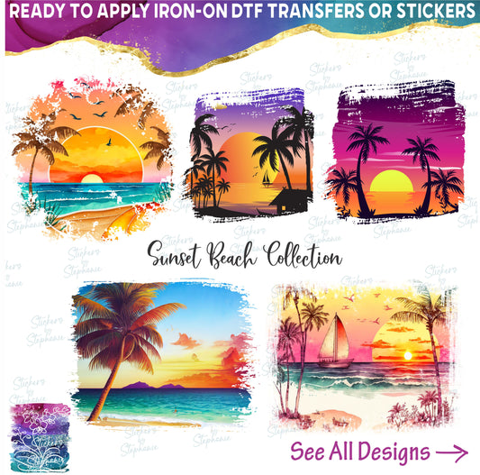 (s204-04-1) Watercolor Beach Sunset Collection 29 Style Options