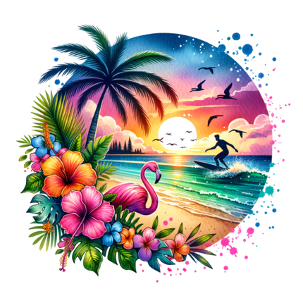 (s204-5-1A) Flamingo Sunset Beach