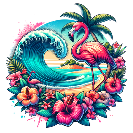 (s204-5-1K) Flamingo Beach