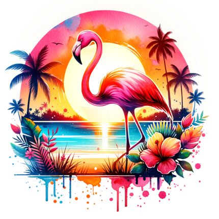 (s204-5-2C) Flamingo Sunset Beach
