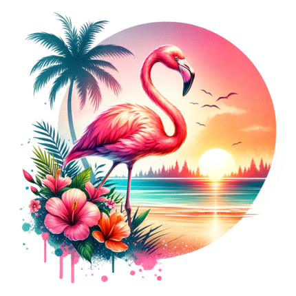 (s204-5-2D) Flamingo Sunset Beach
