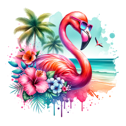 (s204-5-2G) Flamingo Beach