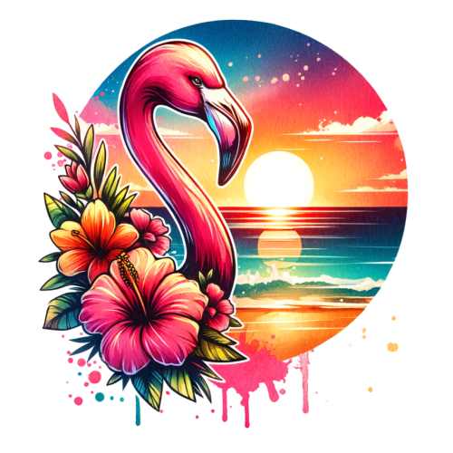 (s204-5-2I) Flamingo Sunset Beach