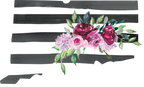 (s206-06) State Burgundy Floral Black White Stripes All States