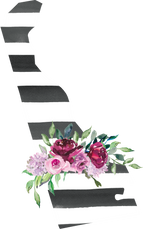 (s206-06) State Burgundy Floral Black White Stripes All States