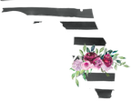 (s206-06) State Burgundy Floral Black White Stripes All States