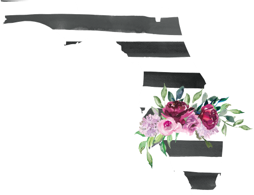 (s206-06) State Burgundy Floral Black White Stripes All States