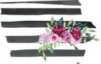 (s206-06) State Burgundy Floral Black White Stripes All States