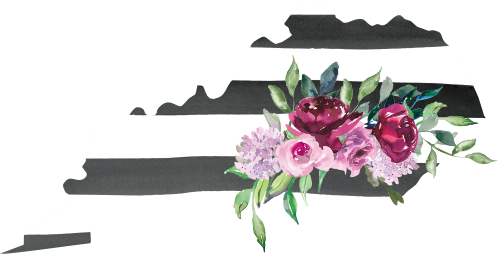 (s206-06) State Burgundy Floral Black White Stripes All States