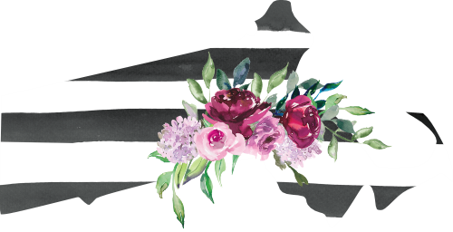(s206-06) State Burgundy Floral Black White Stripes All States