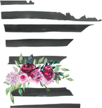 (s206-06) State Burgundy Floral Black White Stripes All States