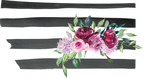 (s206-06) State Burgundy Floral Black White Stripes All States