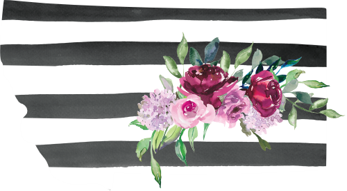 (s206-06) State Burgundy Floral Black White Stripes All States