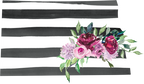 (s206-06) State Burgundy Floral Black White Stripes All States
