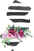 (s206-06) State Burgundy Floral Black White Stripes All States