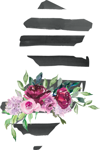 (s206-06) State Burgundy Floral Black White Stripes All States