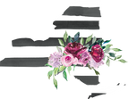 (s206-06) State Burgundy Floral Black White Stripes All States