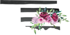 (s206-06) State Burgundy Floral Black White Stripes All States