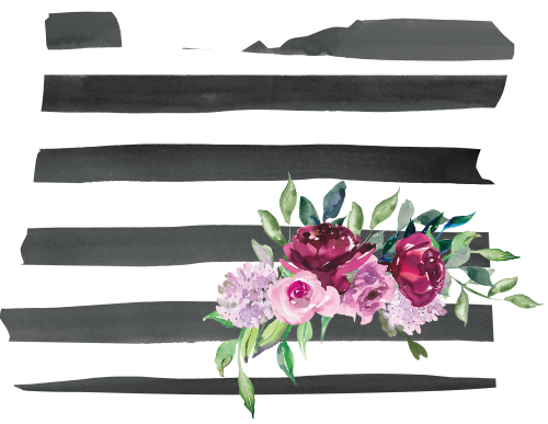 (s206-06) State Burgundy Floral Black White Stripes All States