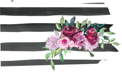 (s206-06) State Burgundy Floral Black White Stripes All States