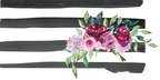 (s206-06) State Burgundy Floral Black White Stripes All States