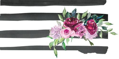 (s206-06) State Burgundy Floral Black White Stripes All States