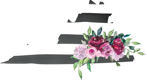 (s206-06) State Burgundy Floral Black White Stripes All States