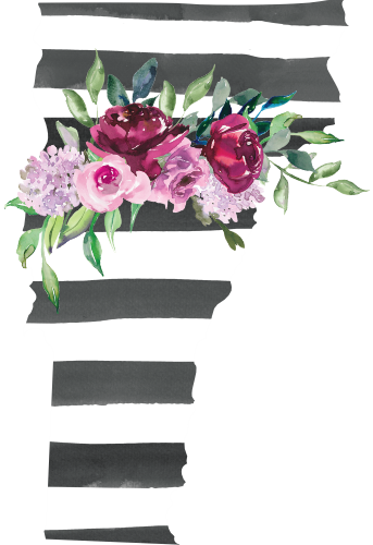 (s206-06) State Burgundy Floral Black White Stripes All States