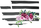 (s206-06) State Burgundy Floral Black White Stripes All States