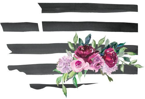 (s206-06) State Burgundy Floral Black White Stripes All States