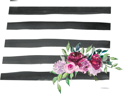 (s206-06) State Burgundy Floral Black White Stripes All States