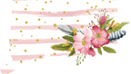 (s206-07) State Watercolor Floral Pink White Stripes All States Available