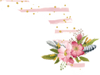 (s206-07) State Watercolor Floral Pink White Stripes All States Available