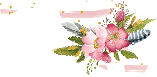 (s206-07) State Watercolor Floral Pink White Stripes All States Available