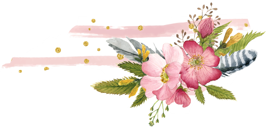 (s206-07) State Watercolor Floral Pink White Stripes All States Available