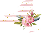 (s206-07) State Watercolor Floral Pink White Stripes All States Available