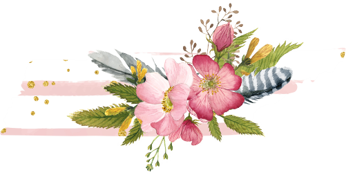 (s206-07) State Watercolor Floral Pink White Stripes All States Available