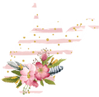 (s206-07) State Watercolor Floral Pink White Stripes All States Available