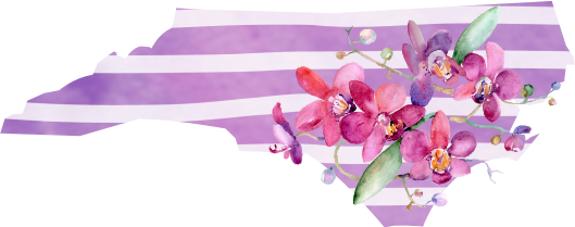 (s206-09) State Watercolor Orchids Purple Stripes All States Available