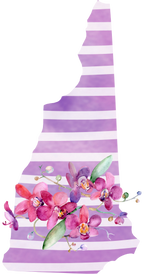 (s206-09) State Watercolor Orchids Purple Stripes All States Available