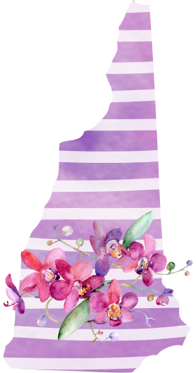 (s206-09) State Watercolor Orchids Purple Stripes All States Available