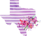 (s206-09) State Watercolor Orchids Purple Stripes All States Available