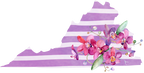 (s206-09) State Watercolor Orchids Purple Stripes All States Available