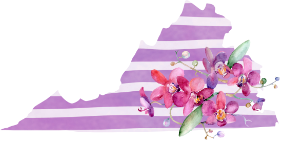 (s206-09) State Watercolor Orchids Purple Stripes All States Available