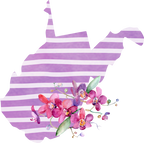 (s206-09) State Watercolor Orchids Purple Stripes All States Available