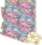 (s206-14) State Watercolor Gold Flower All States Available