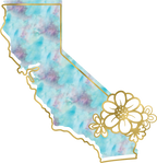(s206-14) State Watercolor Gold Flower All States Available