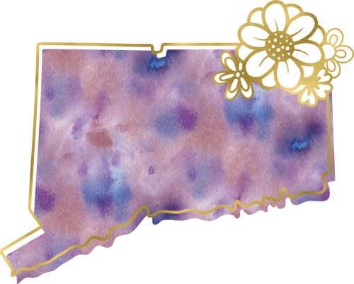 (s206-14) State Watercolor Gold Flower All States Available