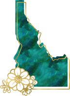 (s206-14) State Watercolor Gold Flower All States Available